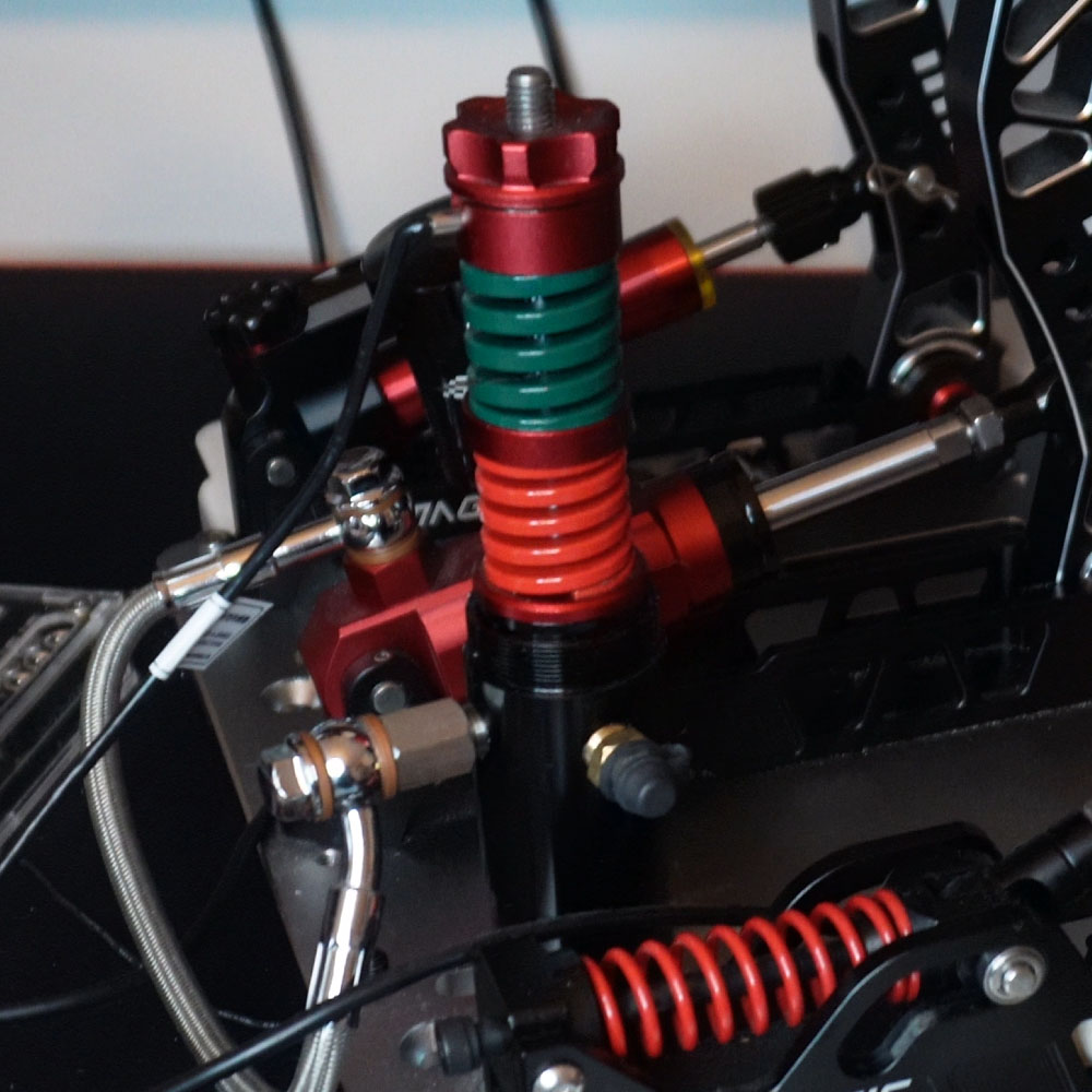 Zoom sur le cylindre de frein externe du Simagic P2000