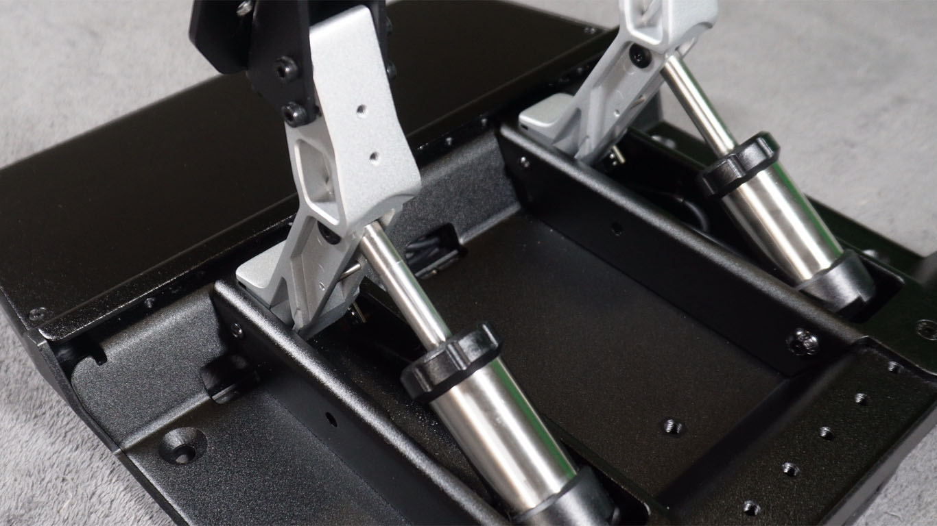 Zoom sur les matériaux du Simagic P500, aluminium moulé et structure métallique