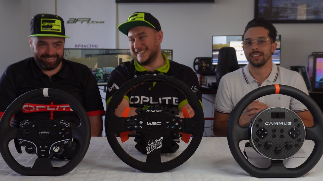 Comparatif entre Moza R3 Fanatec CSL DD et Cammus C5