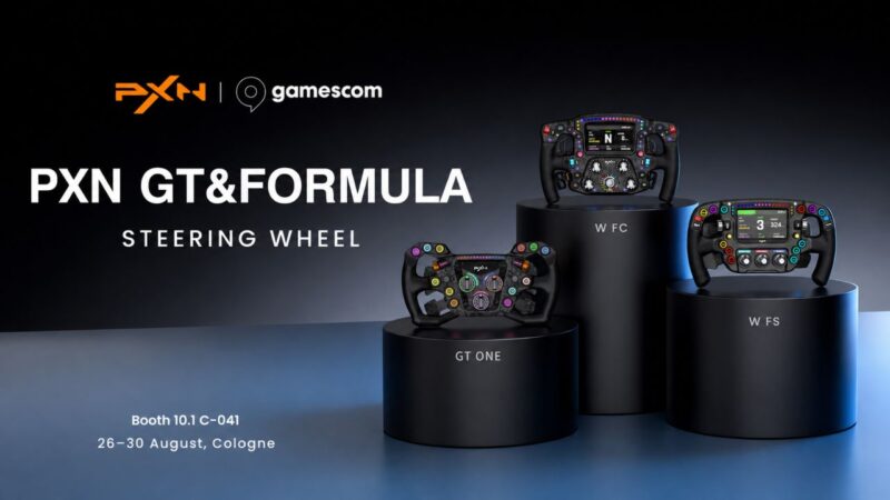 Nouveaux volants PXN Formula avec écran et volant GT présentés à la Gamescom 2026