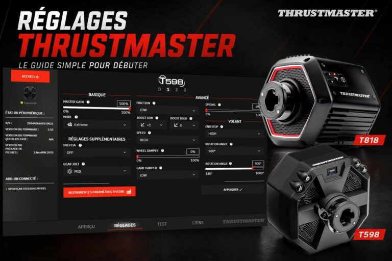 Réglages Thrustmaster : le guide simple pour régler son volant