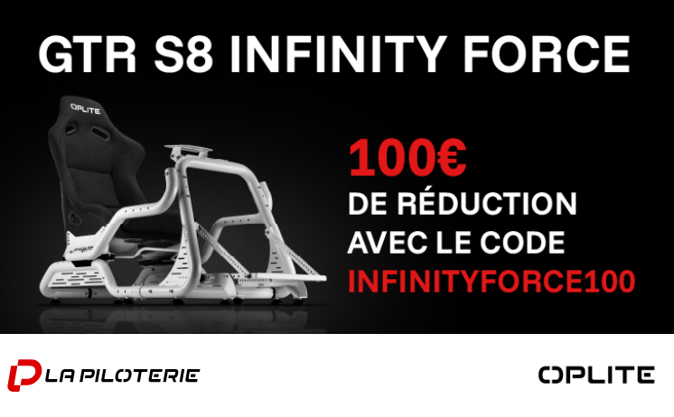 GTR S8 Infinity Force - 100€ de réduction avec le code INFINITYFORCE100